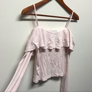 🌸 Forever 21 baby pink off the shoulder top
